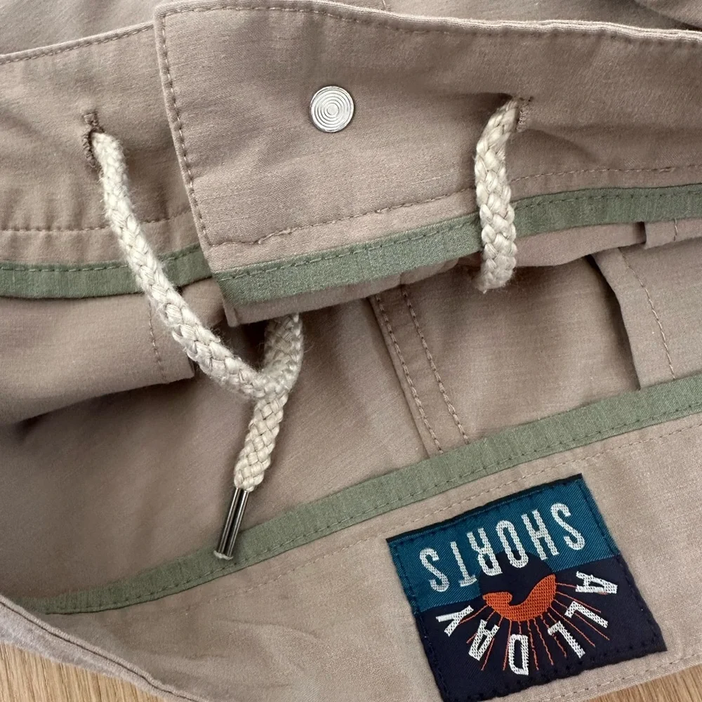 Faherty Tan Flat Front Shorts 33